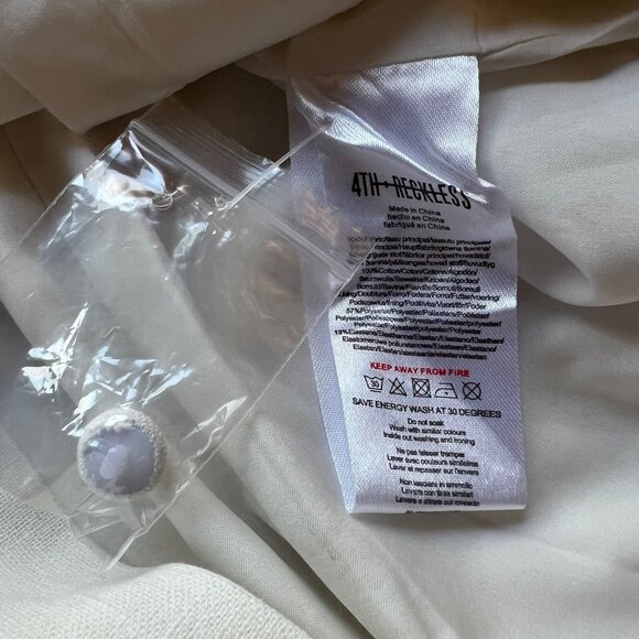 4th & Reckless Size 3XL NEW White Cotton Sleeveless Button-Down Mini Dress - Picture 14 of 16